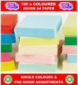 100 A4 PAPER SHEETS - 80GM COLOURED PRINTER COPIER CRAFT PAPER -SELECT A COLOUR.