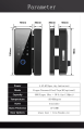 Tuya APP Glasses Fingerprint Lock Bluetooth Smart Glass Door serratura elettronica biometrica 13.56Mhz RFID Remote Control Unlock Smart Fingerprint Lock with Attendance Management, Quick Recognition, Multiple Unlocking Methods for Glass Wooden Door. 