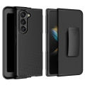 Applicable to Samsung zfold5 Phone Case Foldable Screen zFold4 Grass Mat Pattern Back Splint Bracket Drop-Resistant Protective Cover. 
