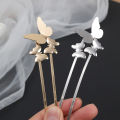 Korean Hair Fork Accessories Hairpins Alloy Metal Butterfly Hair Forks Sticks for Women. 