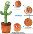 Dancing Talking Cactus Interactive plush Toy | Wriggle & Singing Recording Repeat What You Say Funny Mimicing Funny Toy for Kids. 