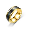 Temperature Smart Sensor Body Ring -Stainless Steel Fashion Display Real-time Temperature Test Finger Ring. 