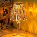 Transparent Mini Crystal Table Lamp With Reflection Light. 