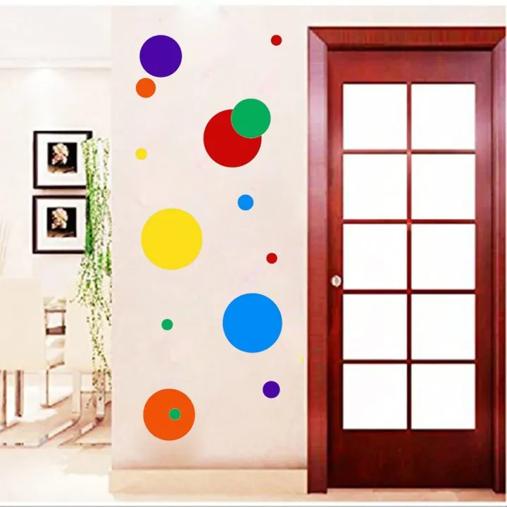 50%20Mixed%20Size%20Polka%20Dots%20Wall%20Stickers%20-%20Matt/Gloss%20Vinyl,%20Waterproof,%20Multi-Color,%20Easy%20Peel%20&%20Stick%20-%20Image%206