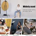 5-in-1 Light Reflector Photography Diffuser Collapsible Portable for Studio and Outdoor Lighting Gold Silver White Black Translucent Size 110cm. 