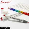 Superior Dual Tip Alcohol Base Graphic Art Markers Set Touch Soft Head Graphic Markers For Sketching. 