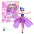 Childrens Intelligent Levitation Gesture Sensing Glowing Flying Fairy Little Magic Flying Fairy Princess Frozen Barbie Doll With Led Lighting Infrared Induction Control Rc Helicopter Flying Robot Toys For Girls And Boys Cute Birthday Gift. 
