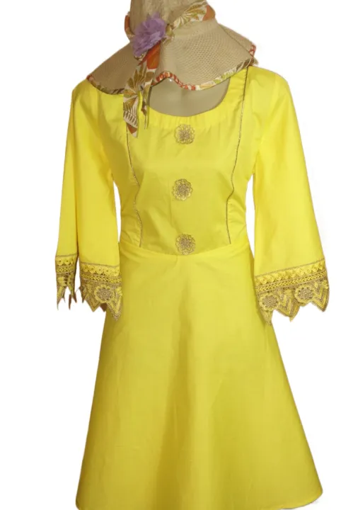 Yellow%20Stylish%20mini%20embroidered%20frock%20-%20Image%202