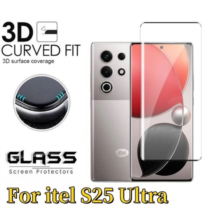 iTel S25 Ultra UV Glass Screen Protector jell Gorilla fiber Tempered Full Curved Protector For S25 Ultra