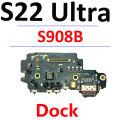 Charging Port For Samsung Galaxy S22 Ultra S908 S908B S908U S908E Plus S901U S906E Board Dock Usb Connector Flex Plate Parts. 