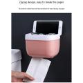 Mini Tissue Dispenser Wall-Mounted Self-Adhesive Plastic Tissue Dispenser Tissue Box Storage Holder for Paper, Towels, Mobile Phone Tissue Storage Box For Bathroom - Multi. 