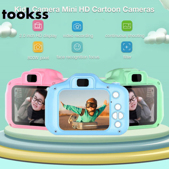 Tookss X2000 Upgrade Kids Camera HD 1080P Children Sports Camera 2 Inch Screen Digital Camera For Age 3-8 Boys Girls