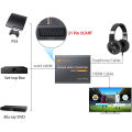 Neoteck Aluminum SCART To HDMI Converter 1080P SCART to HDMI Adapter + 3.5mm Headphone Stereo Audio Video Adapter. 