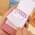 1/4Pcs 2025 Mini Cartoon Standing Flip Desktop Calendar Small Daily Planning Monthly Calendar for Home. 