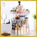 Cosmetic Case Cosmetic Storage Box Customized Acrylic Diamond Pattern 360 Degree Rotating Perfume Makeup Organizer. 
