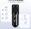 AGPTEK Microphone for PC with Mic Stand, 3.5 & USB Jack Gaming Mic Condenser Recording Microphone for Computer, PC ,Laptop, Podcasting, Streaming Singing YouTube Skype. 