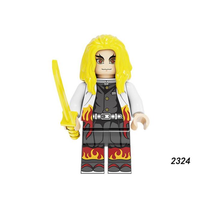 Lego Minifigures Anime Demon Slayer Nezuko Akaza Zenitsu Building ...