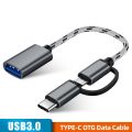 2 in 1 USB 3.0 OTG Adapter Micro USB Type C Cable Data Sync Adapter For Huawei. 