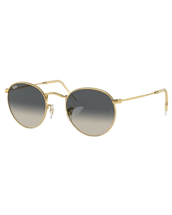 Ray-Ban Round Metal Polished Gold Frame Grey Gradient Lenses-RB3447-001/71-50
