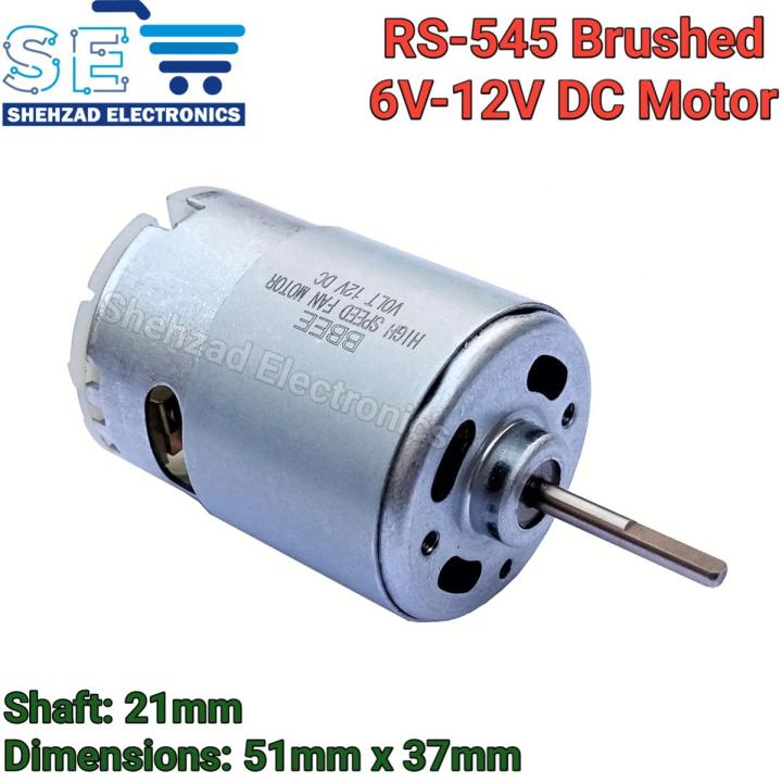 6-12V RS-545 DC Motor High Torque DC Fan Electric Motor