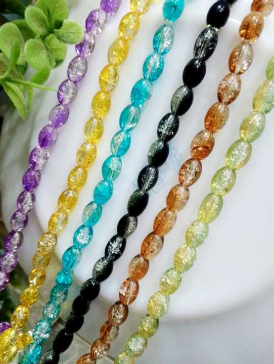 70%20Oval%20Crackle%20Crystal%20New%20Arrival%20Beads%20Strand%20of%2010*8mm%20%7C%201%20Glass%20Beads%20Strand%20for%20Jewelry%20Making%20%7C%20DIY%20Craft%20Beads%20-%20Image%203
