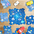 DIY Assembling Electric Race Track Car Toy for Toddlers Educational Puzzle Track Set with Vehicles Rail Car Toys. 