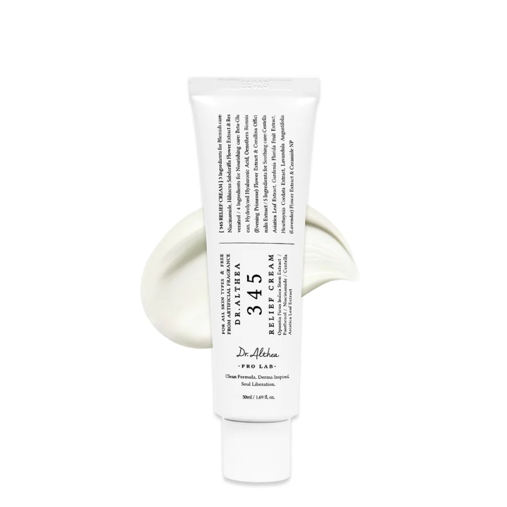 Dr Althea 345 Relief Cream Daily Soothing Moisturizer for Blemish-Prone Skin | Niacinamide + Panthenol | Korean Skincare – 50ml