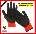 PU coated gloves Palm fit Safety Work glove - Rubber Gloves - 13 guage nylon work Nitrile Gloves Polyester Shell Nitrile Coated Work Gloves - Grip Gloves TPR Coated Precision Work Gloves - bike gloves sport gloves best for work riding Pack of 1 Pair. 