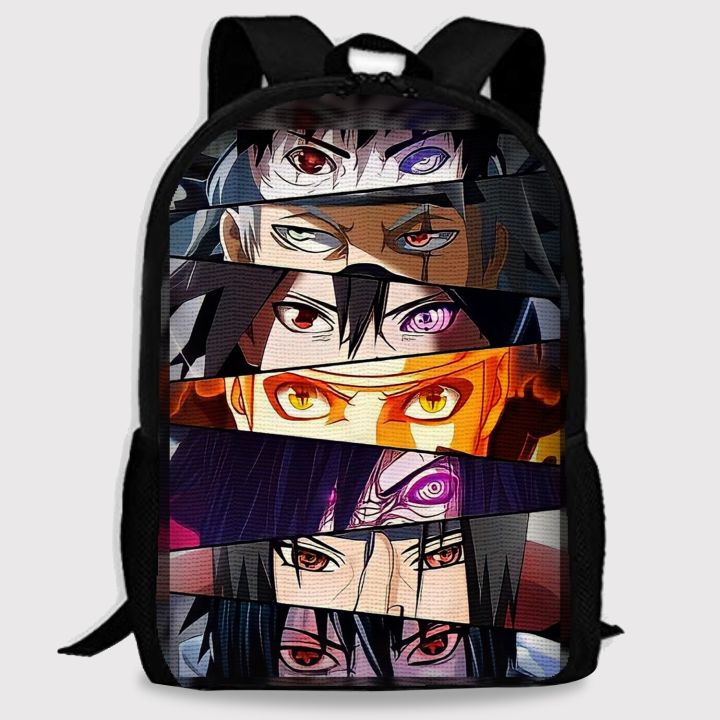Naruto Eyes Backpack For Anime Fans Girls And Boys Digital Printed