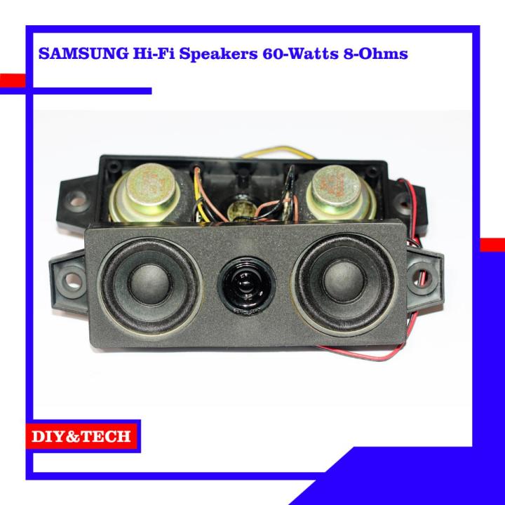 4 Speakers 2 Tweeters (2 Panels) Samsung 2-Inch Full Range Hi-Fi Speaker Panel Pair 8 Ohms 60 Watts for Car, TV's, DIY Soundbars and Home Theatre Surround - DIY&TECH