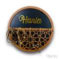 Personalized Name Wooden Key Holder & Jewelry Orgainzer, Round Islamic Pattern Design Wooden Key Hanger, Black & Gold Jewelry Organizer, Home Decor Wall Art, Personalised Wall & Home Decoration. 