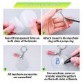 50 Sets Blank Keychains for Vinyl, Acrylic Keychain Blanks. 
