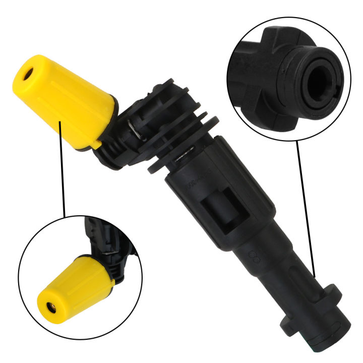 Turbo 360 Degree Jet Spray Nozzle for Karcher Pressure Washers K2 - K7 - Gimbaled Spin Turbo Lance Dirt Blaster - Replacement for Karcher Vario Power Jet Short 360 Nozzle VP180S