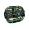 ARSH- Stainless Steel Lunch Box with Spoon 3-Compartments SUS304 Vacuum Inner Compartments Lunch Box. 