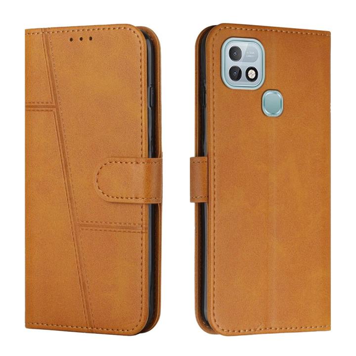 Phone Case for Infinix Hot 10i - PU Leather Case - Card Slot Design