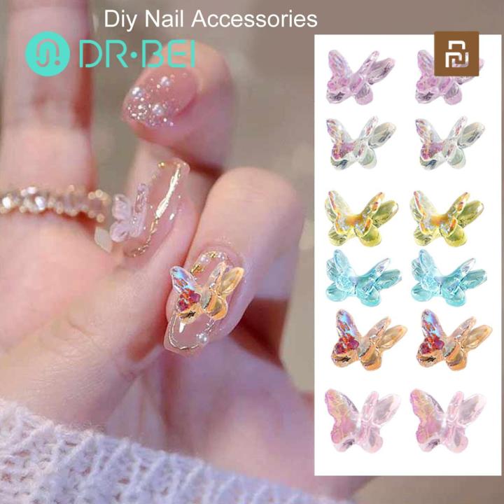 DR BEI Nail Jewelry Exquisite Shape Butterfly Nail Decoration 3D Manicure Design