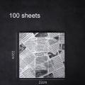 100 Parchment Paper Sheets Wax Paper Dry Waxed Deli Paper Sheets Liners For Picnic Outdoor Food Party Wrapping Bread And Sandwiches Greaseproof Printed Wrap Tissue Paper Square. 