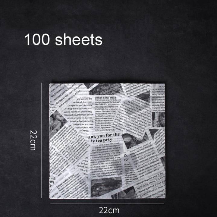 100 Parchment Paper Sheets Wax Paper Dry Waxed Deli Paper Sheets Liners For Picnic Outdoor Food Party Wrapping Bread And Sandwiches Greaseproof Printed Wrap Tissue Paper Square