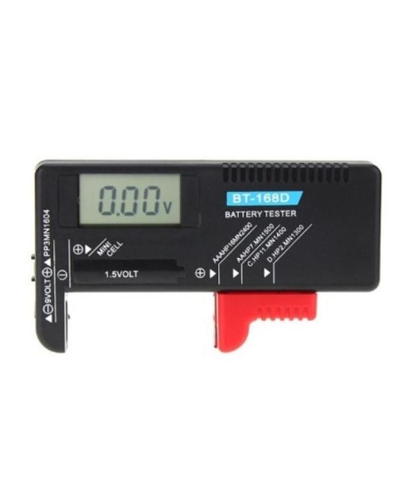 Battery Tester BT-168D AA, AAA, C, D, 9V, 1.5V Universal Button Cell Battery Voltage Tester