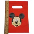 MICKEY MOUSE THEME GOODY BAGS - PACK OF 10 GOODY BAGS - MICKEY MOUSE FABRIC MATERIAL GOODY BAGS. 