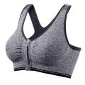 Women Zip Front Sports Bra Wireless Post Surgery Bra Active Yoga Sport Yoga Bra. 