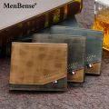 New Bronzed Printed Hinge Men's Wallet Short Frosted Multi Slot Large Capacity Money Clip Card Package Coin Purse Card Pack. 