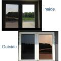 Privacy and Sun Control Window Tint for Home Light Blocking Brown Silver One Way Window Film Daytime Privacy Protect No Glue Anti Sun UV Film Mirror for Glass. 