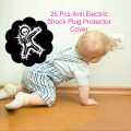 25 Pcs Anti Electric Shock Plug Protector Cover Cap Baby Children Safety Guard Two holes - Power Socket. 