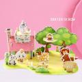 Children Educational Puzzle Girl Handmade DIY 3D Castle Airplane Assembly Model Boy Building Block Toy Kindergarten Gift. 
