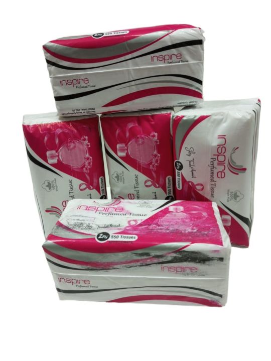 Inspire Tissue 2 Ply 500 Tissues, Soft Tissue Napkins, 1 Pack