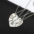 Best Friend Love Heart Sister Necklace Women Big Little Sis Mom Bff Necklaces Pendants Family Jewelry Collier Femme. 