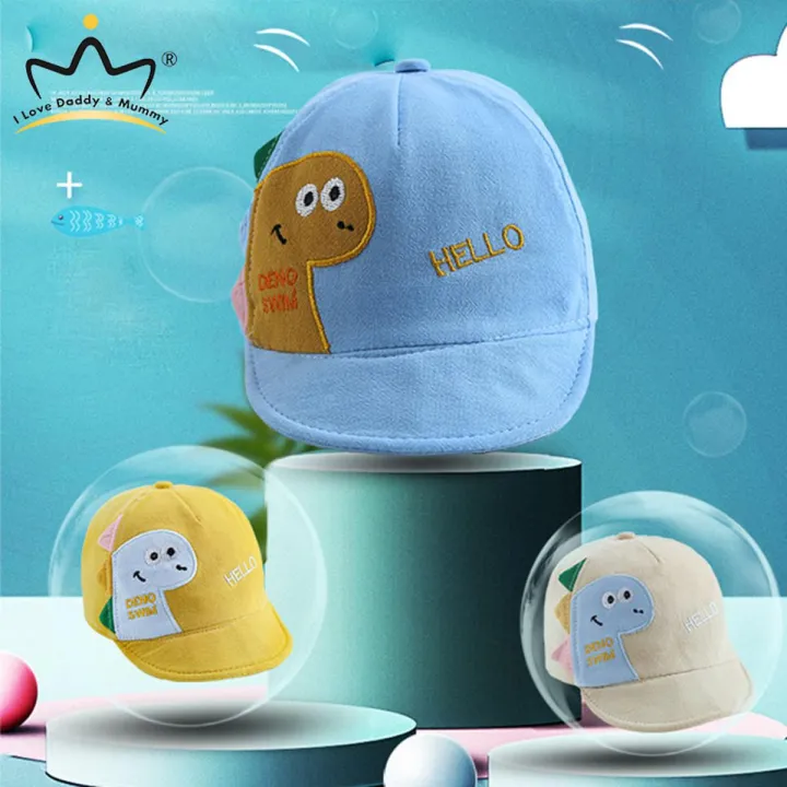 Baby Boy Baseball Cap Wiht Ears Cartoon Striped Bear Baby Hat Summer Autumn Toddler Kids Sun Hats For Baby Girls Boys