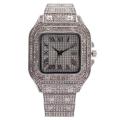 【ETOP】Out Square Watch For Men Top  Luxury Full Diamond Mens Watches Ultra Thin Waterproof Hip Hop Clock Dropshipping. 