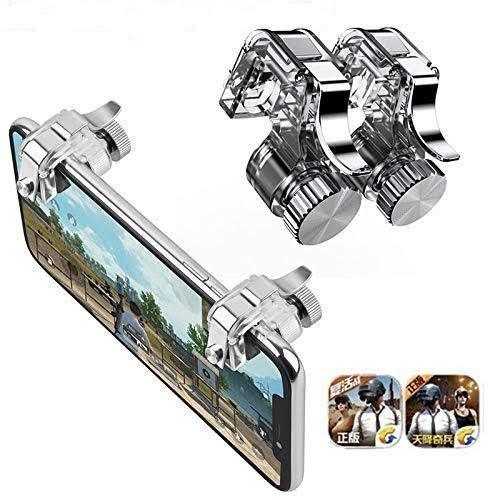 W6 Six-Finger Linkage 1Pair PUBG Mobile Game Fire Button Aim Key Phone Gaming Trigger L1 R2 Shooter Controller